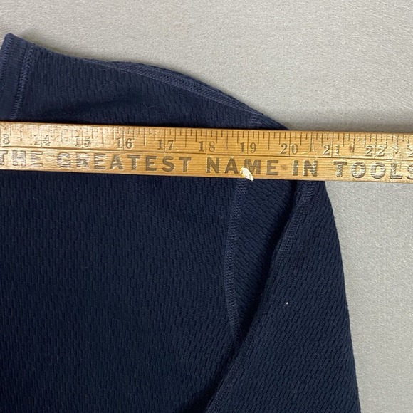 Reigning Champ Shirt Mens Large Blue Thermal Waffle Knit Henley Outdoors Hiking - Picture 6 of 9